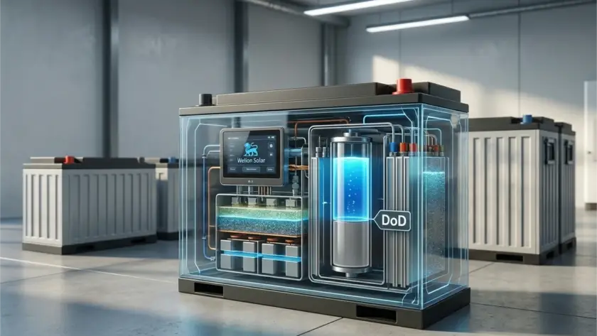 Depth of Discharge (DoD) in solar batteries